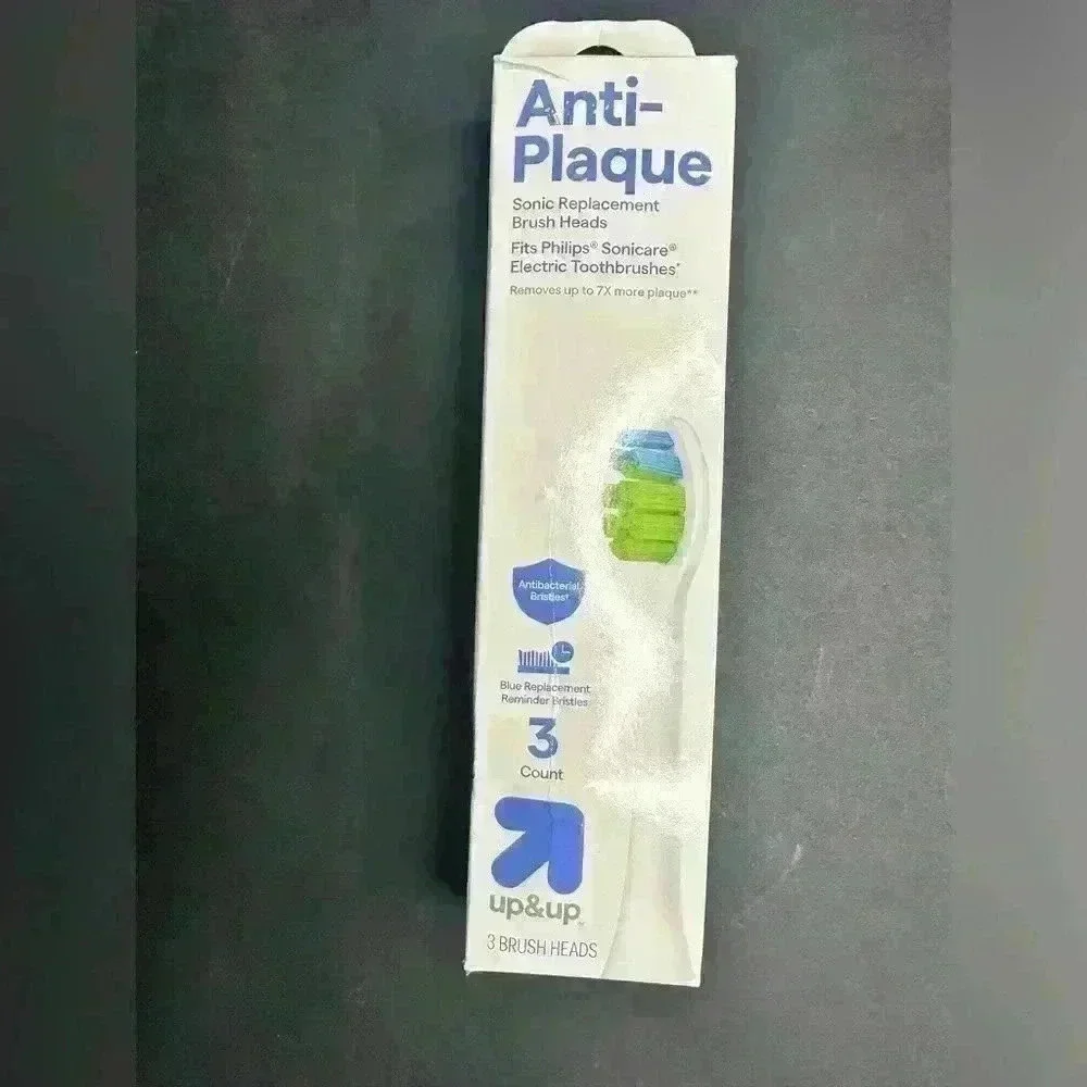Up&UP, Anti-Plaque Pro Sonic Brush Heads. 3 Heads Bristles